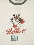 画像4: 【 FREE RAGE 】　リンガープリントTシャツ [ Hello?! ] [ WHITE x GREEN ] 【 メール便可 】