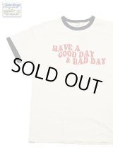 画像: 【 FREE RAGE 】　リンガープリントTシャツ [ HAVE A GOOD DAY & BAD DAY ] [ WHITE x NAVY ] 【 メール便可 】