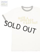 画像: 【 FREE RAGE 】　リンガープリントTシャツ [ HAVE A GOOD DAY & BAD DAY ] [ WHITE x BROWN ] 【 メール便可 】