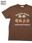 画像1: 【 FREE RAGE 】　プリントTシャツ [ FUNNY FACE ] [ BROWN ] 【 メール便可 】