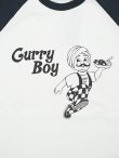 画像4: 【 FREE RAGE（フリーレイジ） 】　Baseball Tee [ Curry Boy ] [ WHITE x SUMI ] 【 メール便可 】 