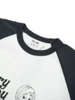 画像3: 【 FREE RAGE（フリーレイジ） 】　Baseball Tee [ Curry Boy ] [ WHITE x SUMI ] 【 メール便可 】 