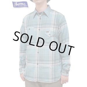 画像: 【 Pherrow's（フェローズ） 】　ライトフランネルワークシャツ　[ Light Flannel Work Shirts ] [ BLUE ]