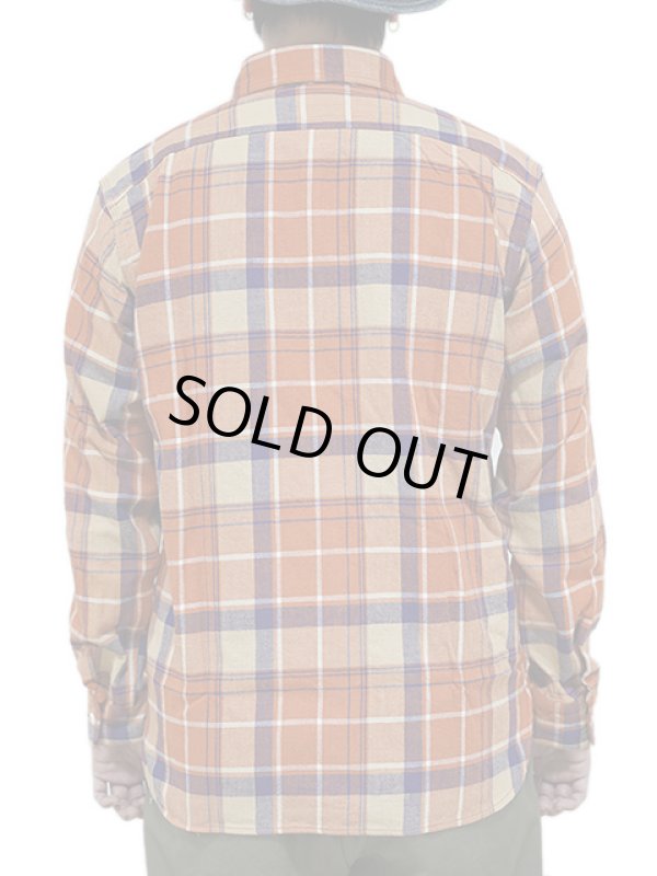 画像2: 【 Pherrow's（フェローズ） 】　ライトフランネルワークシャツ　[ Light Flannel Work Shirts ] [ ORANGE ]