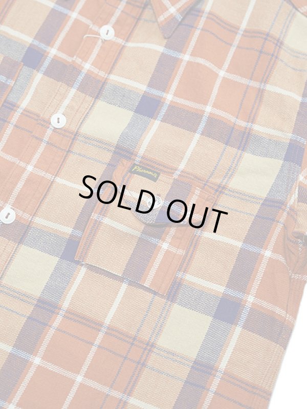 画像4: 【 Pherrow's（フェローズ） 】　ライトフランネルワークシャツ　[ Light Flannel Work Shirts ] [ ORANGE ]