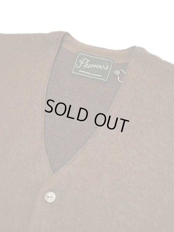 画像3: 【 Pherrow's（フェローズ） 】　モヘアニットカーディガン　[ MOHAIR KNIT CARDIGAN ] [ Brown ] 