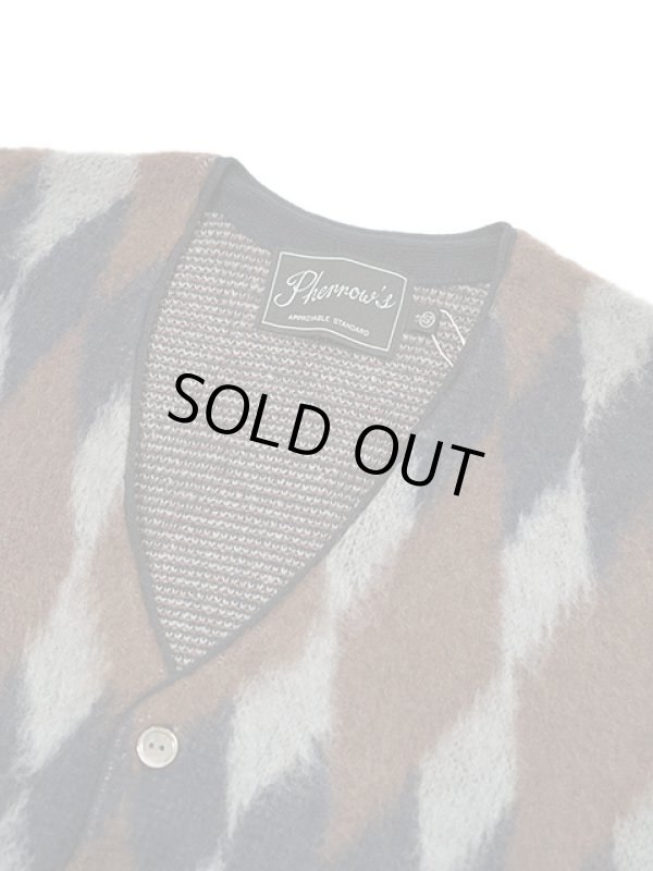 画像3: 【 Pherrow's（フェローズ） 】　モヘアニットカーディガン　[ MOHAIR KNIT CARDIGAN ] [ Diamond Navy ] 