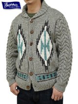 画像: 【 Pherrow's（フェローズ） 】　ネイティブ柄カウチン　[ Native Cardigan ] [ GRAY ] 