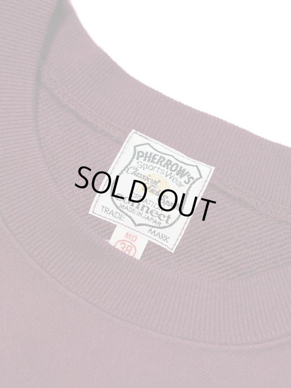 画像7: 【 Pherrow's（フェローズ） 】　 リバースウィーブクルーネック [ REVERSE SWEAT CREW ] [ BURGUNDY ]
