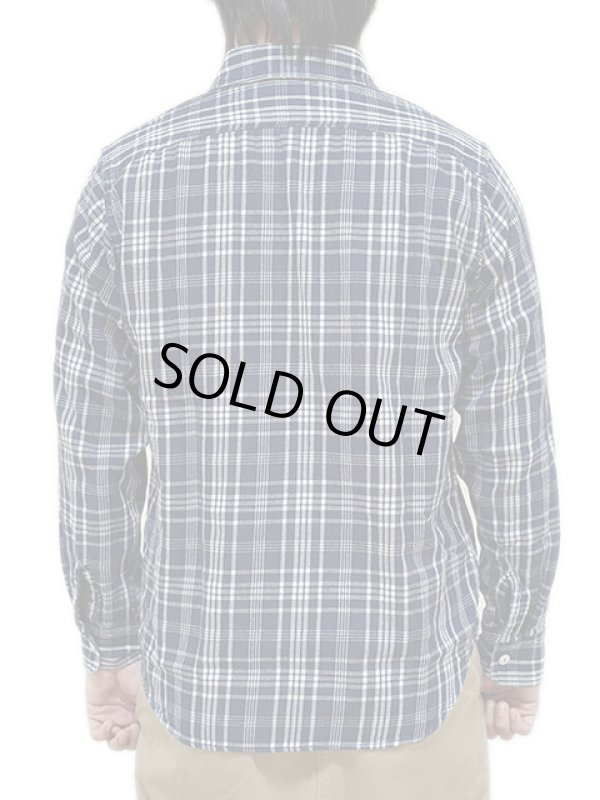 画像2: 【 Pherrow's（フェローズ） 】　フランネルチェックシャツ [ Used Wash ] [ INDIGO ]