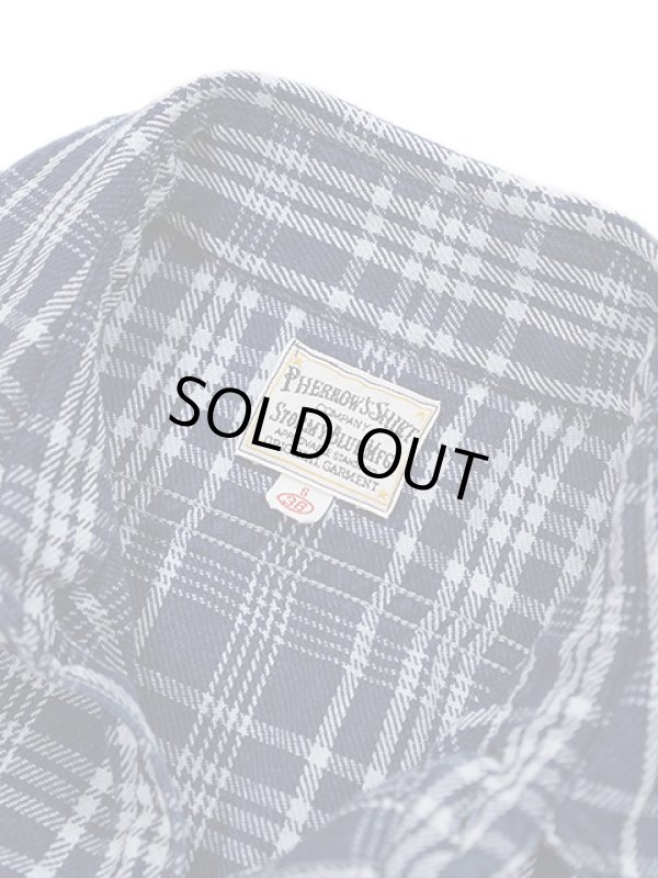 画像8: 【 Pherrow's（フェローズ） 】　フランネルチェックシャツ [ Used Wash ] [ INDIGO ]