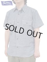 画像: 【 Pherrow's（フェローズ） 】　半袖ラウンドヨークワークシャツ　[ Round York Work Shirts ] [ Blue Chambray ]