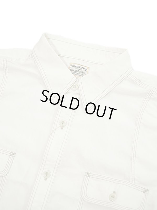 画像3: 【 Pherrow's（フェローズ） 】　半袖ラウンドヨークワークシャツ　[ Round York Work Shirts ] [ White Chambray ]