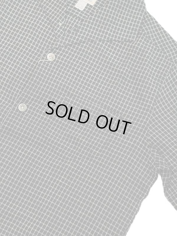 画像4: 【 Pherrow's（フェローズ） 】 半袖ピンチェックイタリアンカラーシャツ [  ITALIAN COLLAR SHIRTS ] [ BLACK ] 【 メール便可 】