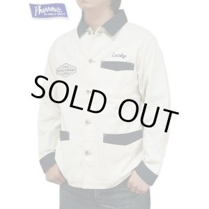 画像: 【 Pherrow's（フェローズ） 】　カスタムワークジャケット [ 2-Ton Work Jacket ] [ PRS MOTOR Co. ] [ White x Navy ]