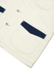 画像6: 【 Pherrow's（フェローズ） 】　カスタムワークジャケット [ 2-Ton Work Jacket ] [ PRS MOTOR Co. ] [ White x Navy ]