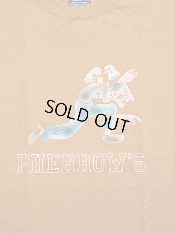 画像4: 【 Pherrow's（フェローズ） 】　フロッキープリントT-シャツ [ INDIAN ] [ M.YELLOW ] 【 メール便可 】