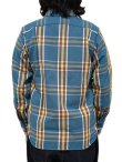 画像2: 【 Pherrow's（フェローズ） 】　ヘビーウェイトフランネルチェックシャツ [ Heavy Flannel Shirts ] [ BLUE ]