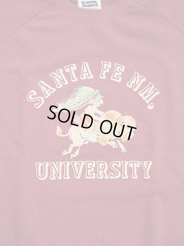 画像4: 【 Pherrow's（フェローズ） 】　フロッキープリントスウェット [ BUFFALO & INDIAN ] [ F.BURGUNDY ]