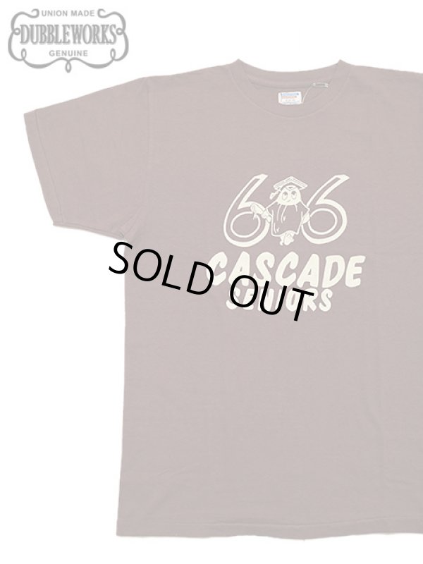 画像1: 【 DUBBLEWORKS（ダブルワークス） 】　プリントTシャツ [ Printed Tee ] [ CASCAD ] [ BORDEAUX ] 【 メール便可 】