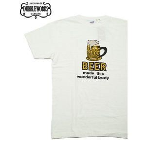 画像: 【 DUBBLEWORKS（ダブルワークス） 】　プリントTシャツ [ Printed Tee ] [ BEER ] [ OFF WHITE ] 【 メール便可 】