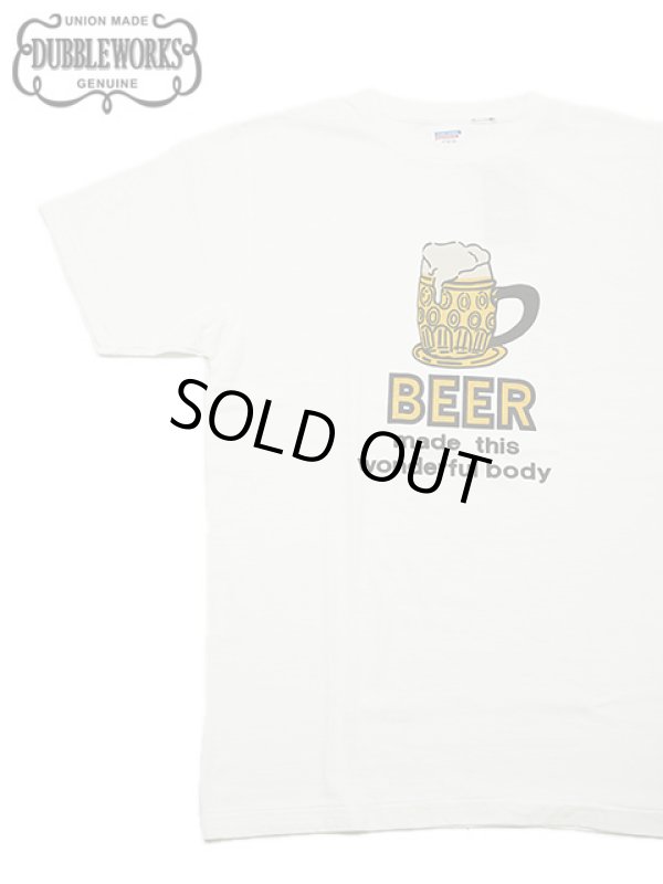 画像1: 【 DUBBLEWORKS（ダブルワークス） 】　プリントTシャツ [ Printed Tee ] [ BEER ] [ OFF WHITE ] 【 メール便可 】