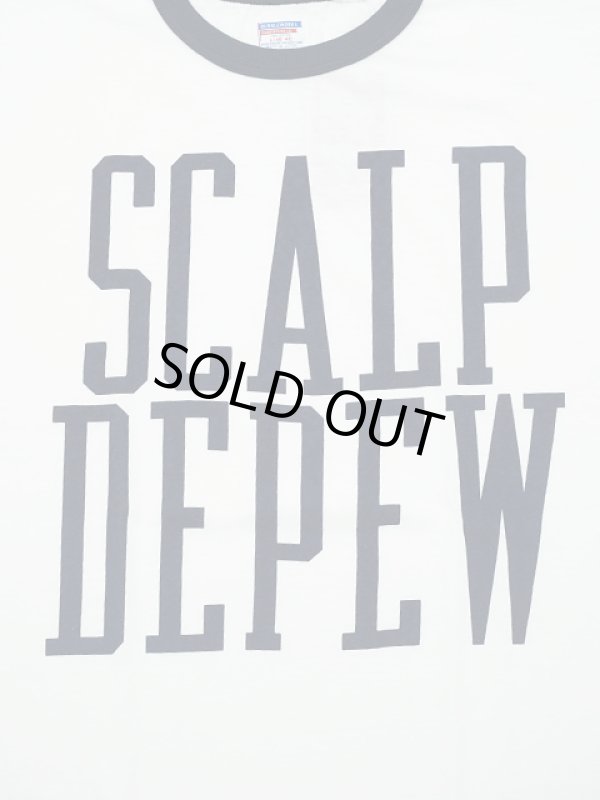 画像4: 【 DUBBLEWORKS（ダブルワークス） 】　リンガーTシャツ [ Ringer Tee ] [ SCALP DE PEW ] [ OFF WHITE x NAVY ] 【 メール便可 】