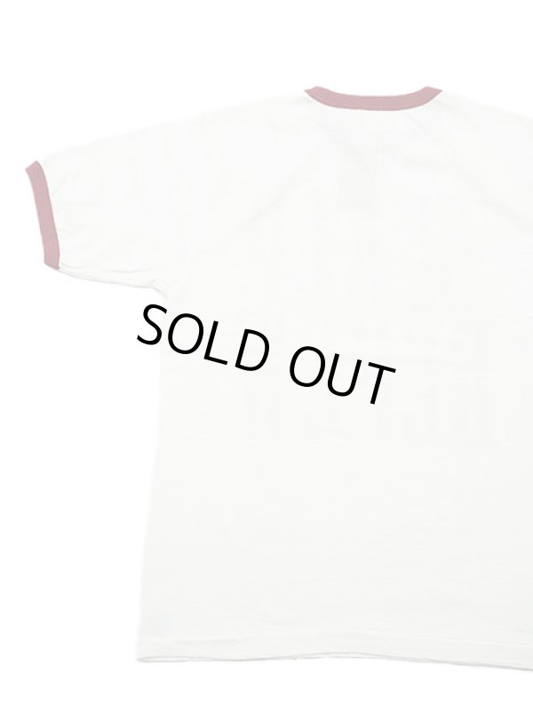 画像2: 【 DUBBLEWORKS（ダブルワークス） 】　リンガーTシャツ [ Ringer Tee ] [ SCALP DE PEW ] [ OFF WHITE x RED ] 【 メール便可 】