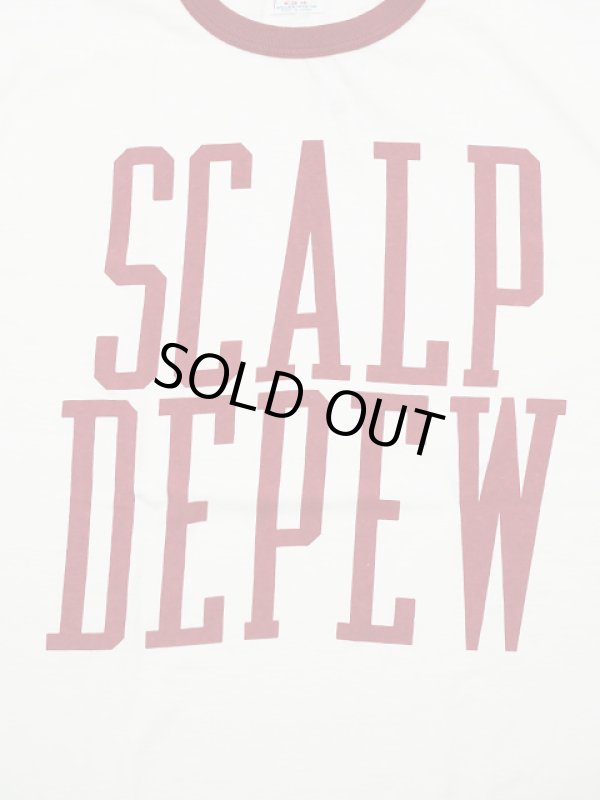 画像4: 【 DUBBLEWORKS（ダブルワークス） 】　リンガーTシャツ [ Ringer Tee ] [ SCALP DE PEW ] [ OFF WHITE x RED ] 【 メール便可 】