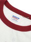 画像7: 【 DUBBLEWORKS（ダブルワークス） 】　リンガーTシャツ [ Ringer Tee ] [ SCALP DE PEW ] [ OFF WHITE x RED ] 【 メール便可 】