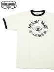 画像1: 【 DUBBLEWORKS（ダブルワークス） 】　リンガーTシャツ [ Ringer Tee ] [ BATTLING ] [ OFF WHITE x BLACK ] 【 メール便可 】