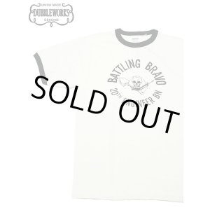 画像: 【 DUBBLEWORKS（ダブルワークス） 】　リンガーTシャツ [ Ringer Tee ] [ BATTLING ] [ OFF WHITE x BLACK ] 【 メール便可 】