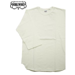 画像: 【 DUBBLEWORKS（ダブルワークス） 】　ヘヴィウエイトベースボールTシャツ [ Heavy Weight Baseball Tee ] [ OFF WHITE ] 【 メール便可 】