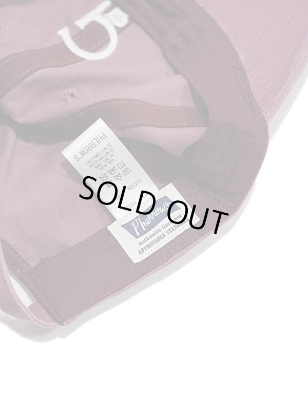 画像6: 【 Pherrow's（フェローズ） 】 ベースボールキャップ [ Pigment Dye Baseball Cap ] [ BURGUNDY ] 