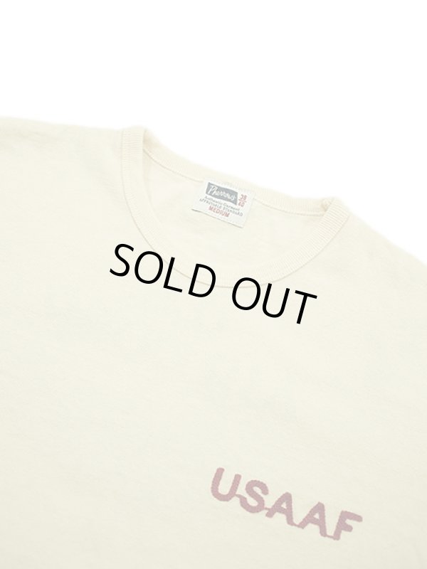 画像3: 【 Pherrow's（フェローズ） 】　刺繍T-シャツ [ USAAF ] [ S.WHITE ] 【 メール便可 】