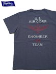 画像1: 【 Pherrow's（フェローズ） 】　刺繍T-シャツ [ USAAF ] [ NAVY ] 【 メール便可 】
