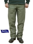 画像1: 【 Pherrow's（フェローズ） 】 コットンバックサテンベイカーパンツ [ Utility Pants ] [ OLIVE ]