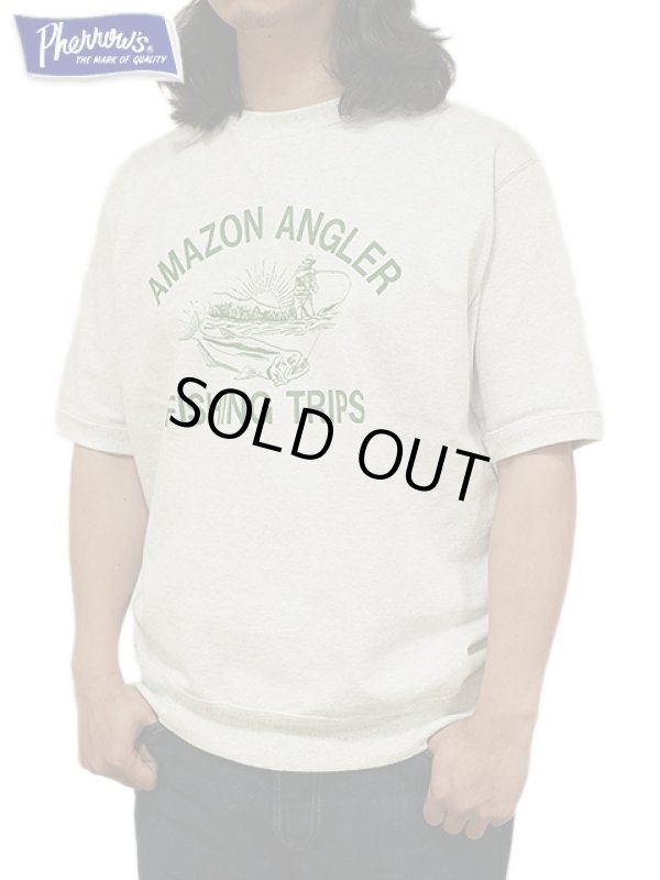 画像9: 【 Pherrow's（フェローズ） 】　半袖スェットタイプ T-シャツ [ AMAZON ANGLER ] [ A.GREEN ] 【 メール便可 】