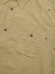 画像4: 【 Pherrow's（フェローズ） 】 コットンリネンワークシャツ [ Cotton Linen Work Shirts ] [ Beige ]