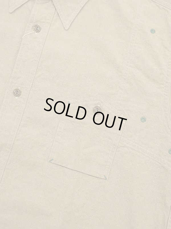 画像4: 【 Pherrow's（フェローズ） 】 コットンリネンワークシャツ [ Cotton Linen Work Shirts ] [ Beige ]