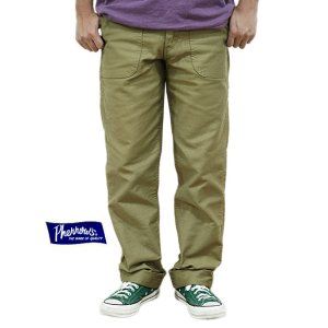 画像: 【 Pherrow's（フェローズ） 】 デッキユーティリティパンツ　[ Deck Utility Pants ] [ OLIVE ]