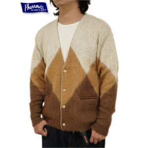 画像: 【 Pherrow's（フェローズ） 】　モヘアニットカーディガン　[ MOHAIR KNIT CARDIGAN ] [ MUSTARD x BROWN ] 