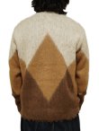 画像2: 【 Pherrow's（フェローズ） 】　モヘアニットカーディガン　[ MOHAIR KNIT CARDIGAN ] [ MUSTARD x BROWN ] 