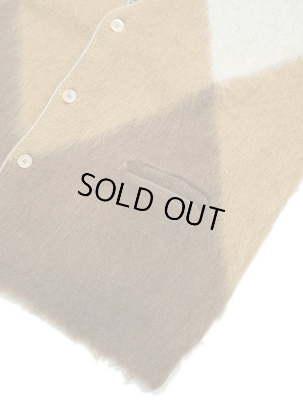 画像4: 【 Pherrow's（フェローズ） 】　モヘアニットカーディガン　[ MOHAIR KNIT CARDIGAN ] [ MUSTARD x BROWN ] 