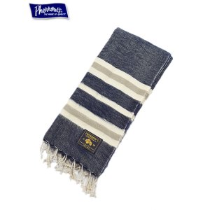 画像: 【 Pherrow's（フェローズ） 】 ブランケットマフラー [ Native Blanket Scarf ] [ NAVY ]