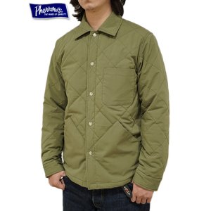 画像: 【 Pherrow's（フェローズ） 】　キルトシャツジャケット　[ Quilting Shirts Jacket ] [ SAGE GREEN ]