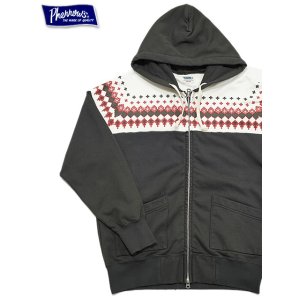 画像: 【 Pherrow's（フェローズ） 】　雪柄スウェットパーカー [ Snow Pattern Sweat Parka ] [ BLACK ]