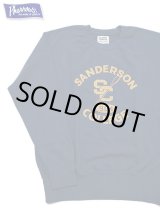 画像: 【 Pherrow's（フェローズ） 】　フロッキープリントスウェット [ SANDERSON COLLEGE ] [ NAVY ]