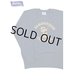 画像: 【 Pherrow's（フェローズ） 】　フロッキープリントスウェット [ SANDERSON COLLEGE ] [ NAVY ]
