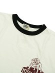 画像6: 【 DUBBLEWORKS（ダブルワークス） 】　リンガーTシャツ [ Ringer Tee ] [ BULLDOG ] [ OFF WHITE x BLACK ] 【 メール便可 】